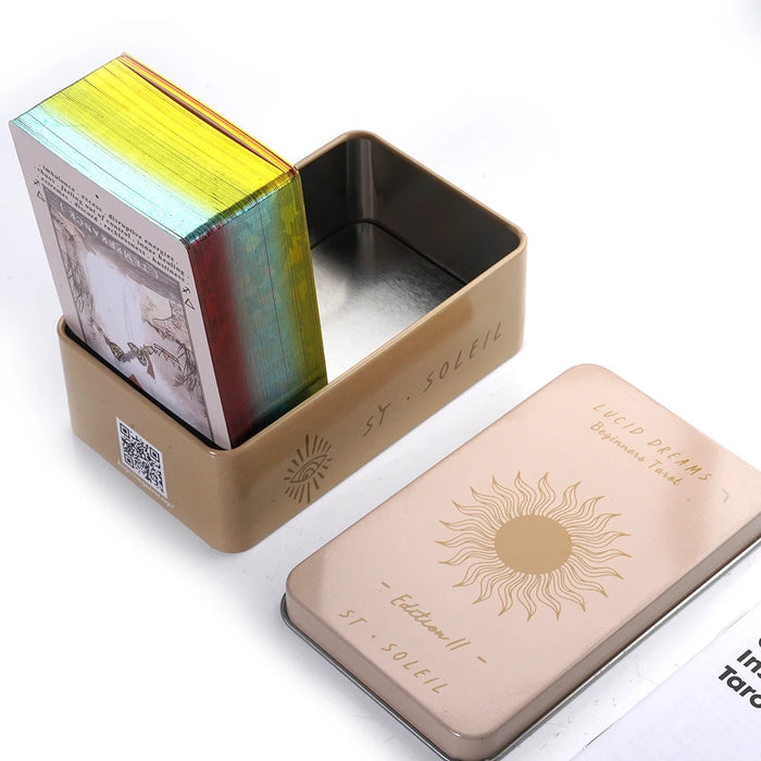 2022 New Style Occult Tarot in a Tin Metal Box Gold-plated Edge Hot Sell Tarot Cards For Divination Tarot Deck Beautiful Packag