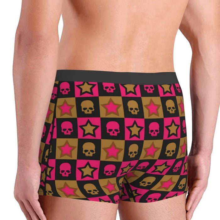 Custom Sexy Gothic Skeleton Death Skull Boxers Shorts Panties Men's Underpants Breathbale Briefs Underwear