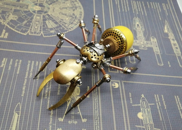 Creative Mechanical Insect Ornament Metal Desktop Decoration furnishings Steampunk 3D Ant Model