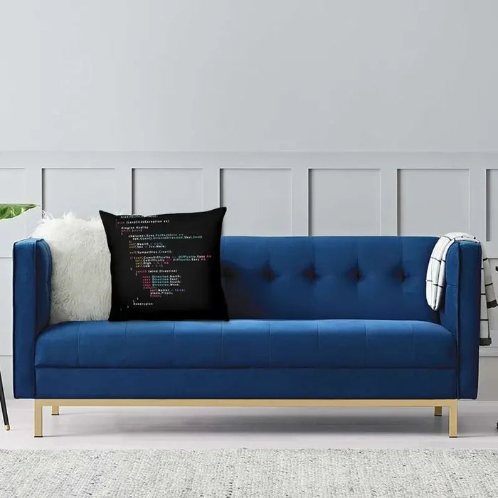 Real Life Coding Programming Cushion Cover 45x45cm Hacker Programmer Softwarea Soft Luxury Throw Pillow Case Living Room Decor