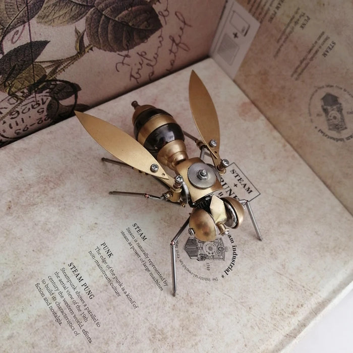 Creative Steampunk Mechanical Insect ornaments Full Metal Bee Model Feature Handmade Crafts Furnishing Home Decoration