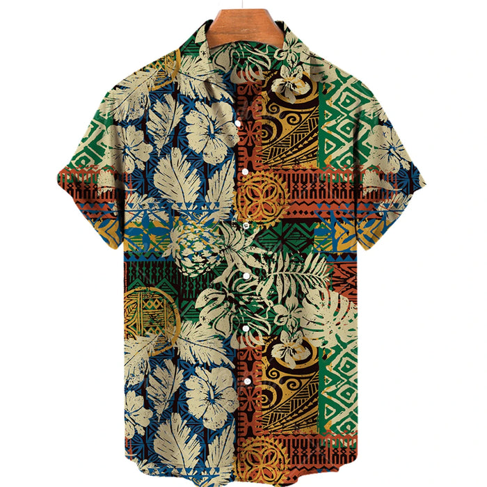 New Hawaiian Stylish Ment's Luxury Casual Floral Shirts Printed 3d Short Sleeve Plus Size Harajuku Rockabilly Anime Maccabi