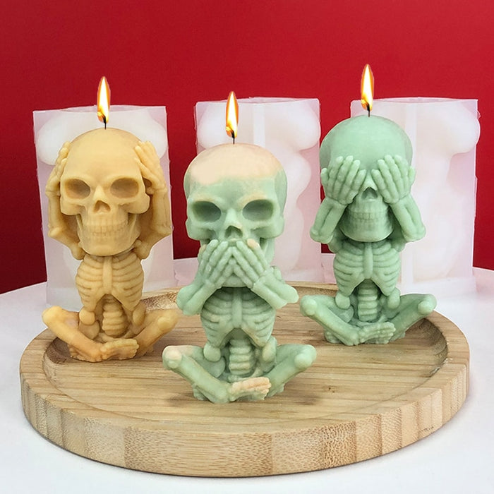 Skull Man Candle 3D Silicone Mold