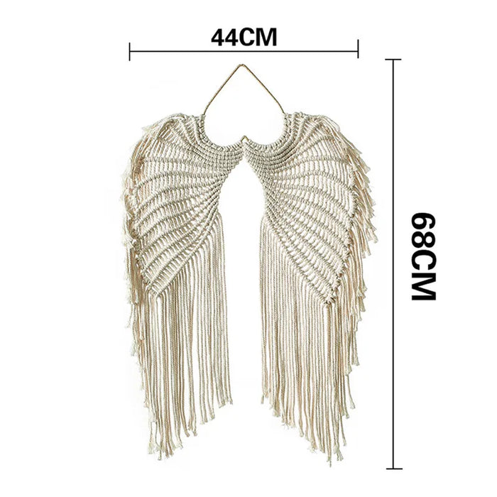 Bohemian Angel Woven Macrame Tapestry Cotton Hand-woven Wall Hanging Home Decor Office Decor Children's Kids Room Decor