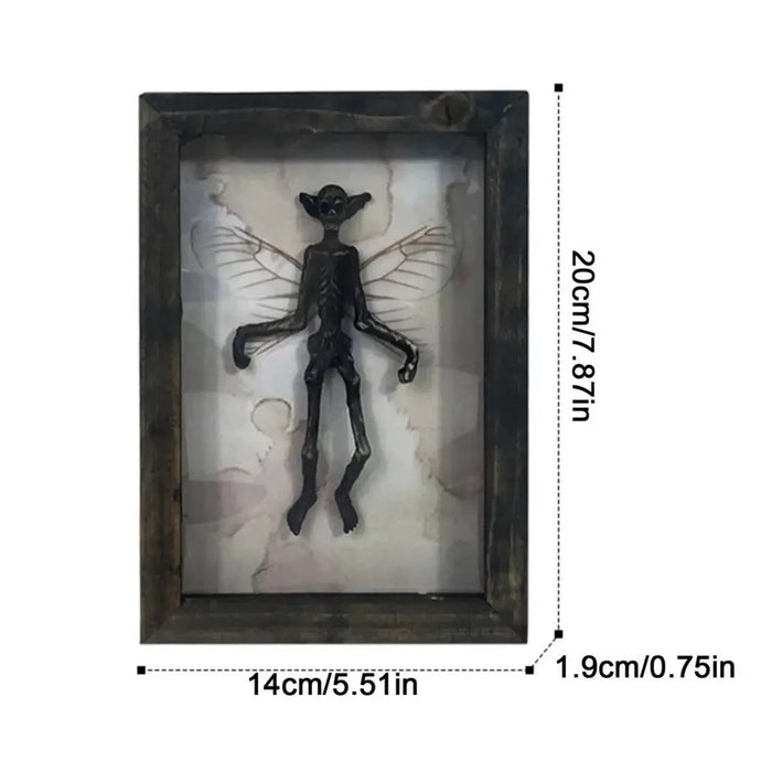 Gothic Home Decor Mummified Fairy Fairy Skeleton Witchy Decor Fairy Specimen Statue Picture Frames Display Painting