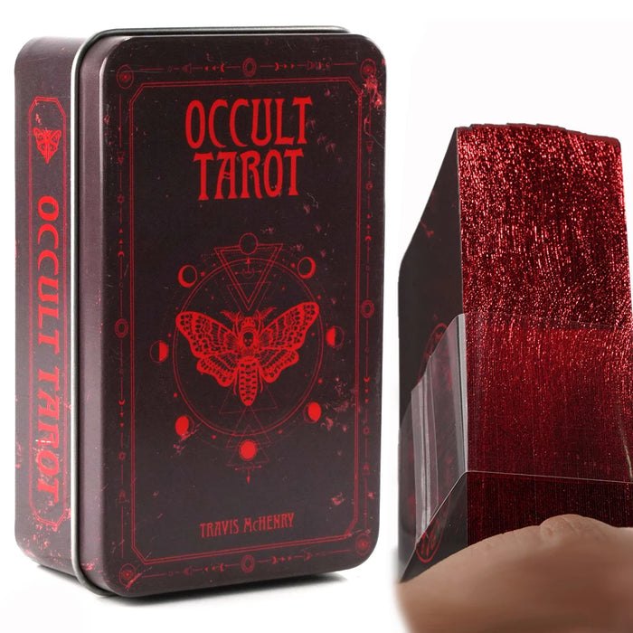 2022 New Style Occult Tarot in a Tin Metal Box Gold-plated Edge Hot Sell Tarot Cards For Divination Tarot Deck Beautiful Packag