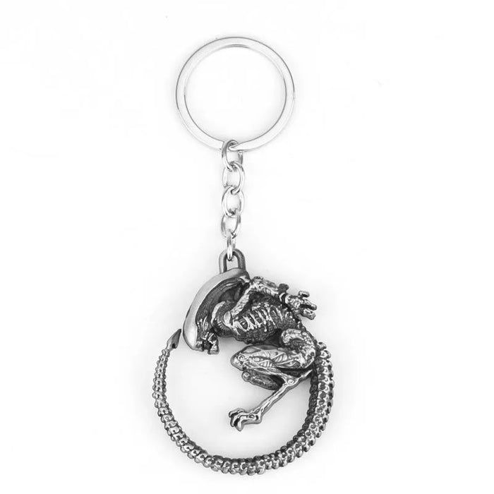 Disney Movie Alien: Romulus Predator Covenant Keychain Necklace AVP Mask Queen Prometheus KeyRings Bags Car Key Jewelry Chaveiro