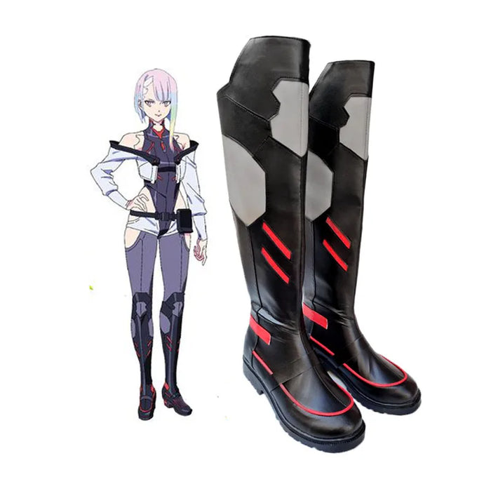 Anime Cyberpunk Edgerunners Lucy Cosplay Shoes Anime Cyberpunk Cosplay Lucyna Cosplay Boots Unisex Role Play Any Size Shoes