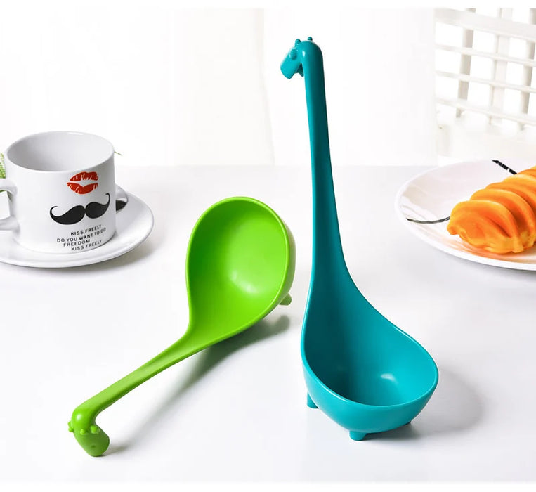 FHEAL Cute Giraffe Soup Spoon With Long Handle Food-grade PP Tableware Spoon Cooking Utensils Kitchen Gadgets