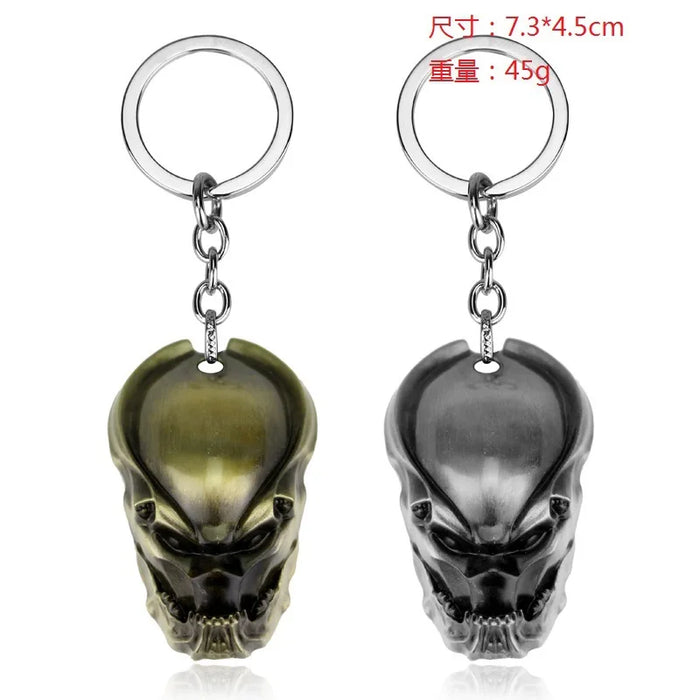 Disney Movie Alien: Romulus Predator Covenant Keychain Necklace AVP Mask Queen Prometheus KeyRings Bags Car Key Jewelry Chaveiro