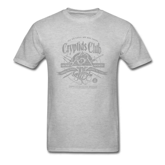 Cryptids Club T-shirt Men Cthulhu T Shirt All Seeing Eye Tshirt Horus Tops Octopus Tee Shirts Cotton Clothes Retro Black