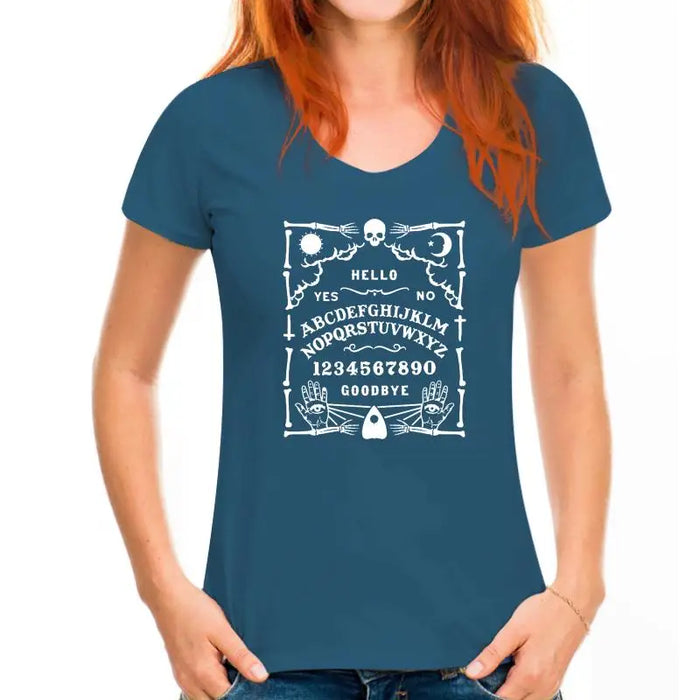 MenS Slogan T Shirt Ouija Board Skeleton Gothic Halloween Ghost Hunter V2 Confortable Tee Shirt