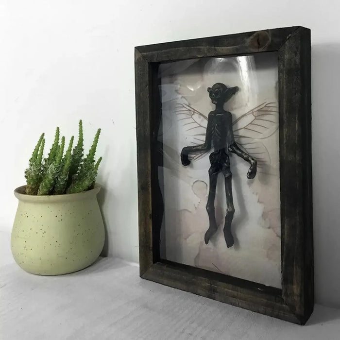 Gothic Home Decor Mummified Fairy Fairy Skeleton Witchy Decor Fairy Specimen Statue Picture Frames Display Painting