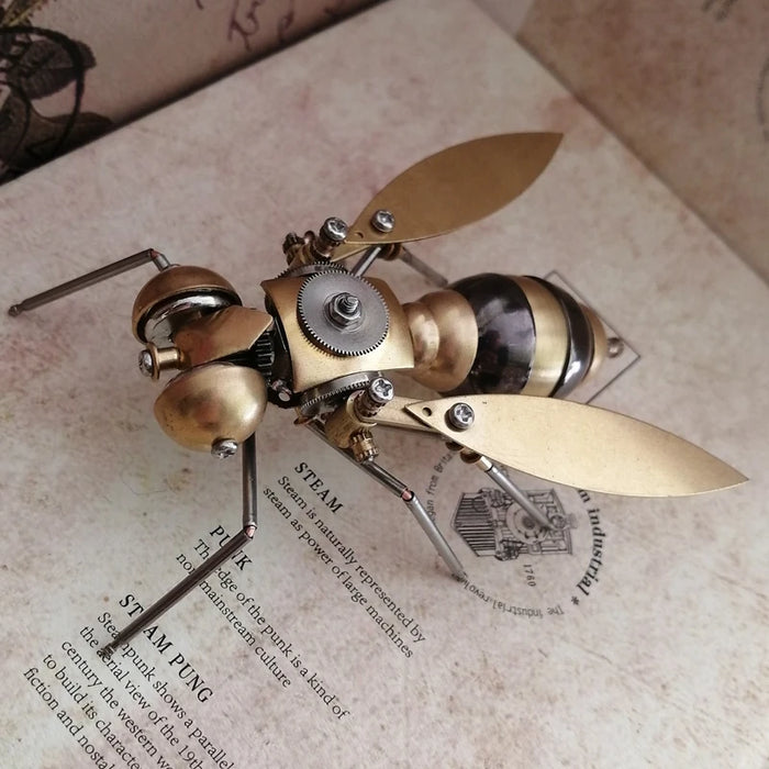 Creative Steampunk Mechanical Insect ornaments Full Metal Bee Model Feature Handmade Crafts Furnishing Home Decoration