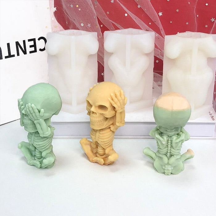 Skull Man Candle 3D Silicone Mold