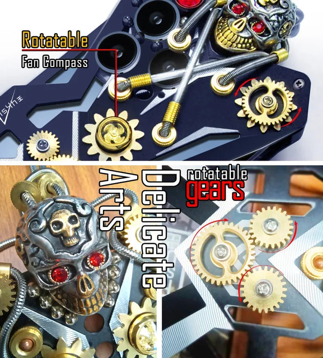 Mechanical Gear Skeleton Phone Case for IPhone 15 14 13 12 ProMax Phone Case Metal Aluminum Alloy Thickened Anti Drop Protective