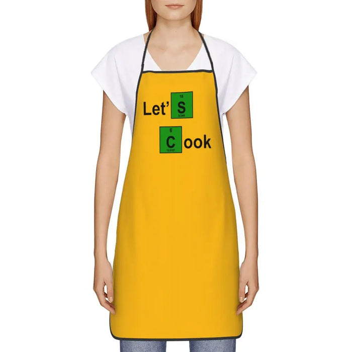 Funny Walter White Let S Cook Breaking Bad Bib Aprons Men Women Unisex Kitchen Chef Tablier Cuisine for Cooking Baking Gardening