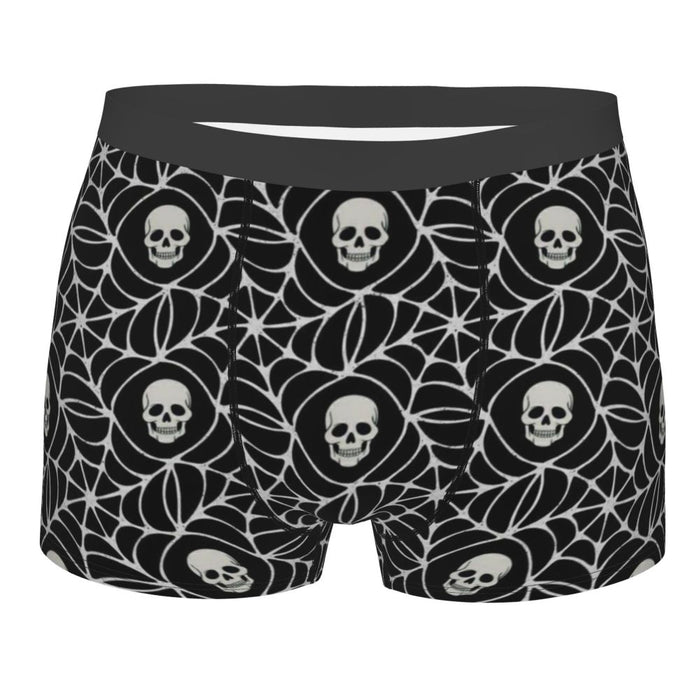 Custom Sexy Gothic Skeleton Death Skull Boxers Shorts Panties Men's Underpants Breathbale Briefs Underwear