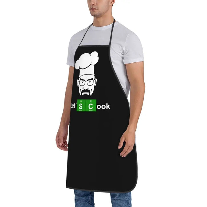 Funny Walter White Let S Cook Breaking Bad Bib Aprons Men Women Unisex Kitchen Chef Tablier Cuisine for Cooking Baking Gardening