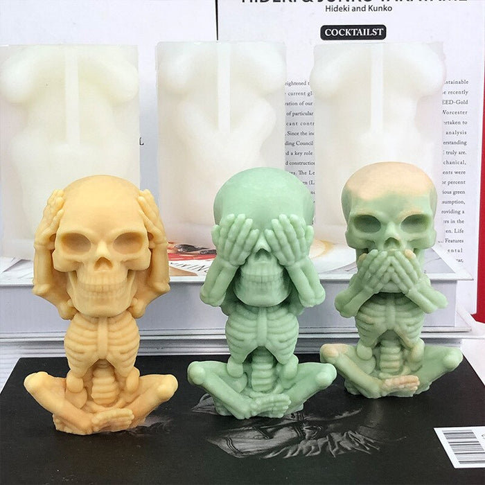 Skull Man Candle 3D Silicone Mold