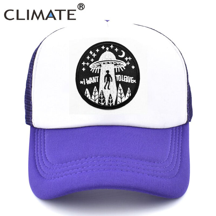 I Want To Leave UFO Alien Cap