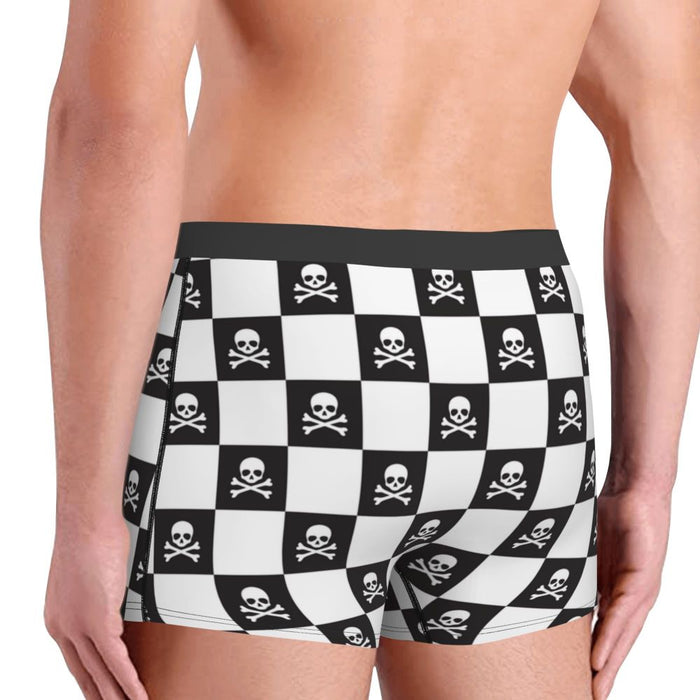 Custom Sexy Gothic Skeleton Death Skull Boxers Shorts Panties Men's Underpants Breathbale Briefs Underwear