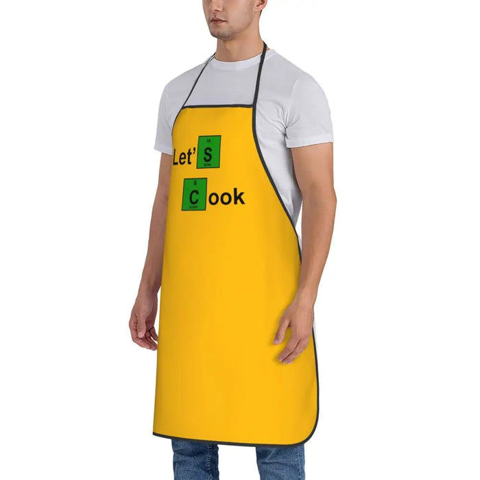 Funny Walter White Let S Cook Breaking Bad Bib Aprons Men Women Unisex Kitchen Chef Tablier Cuisine for Cooking Baking Gardening