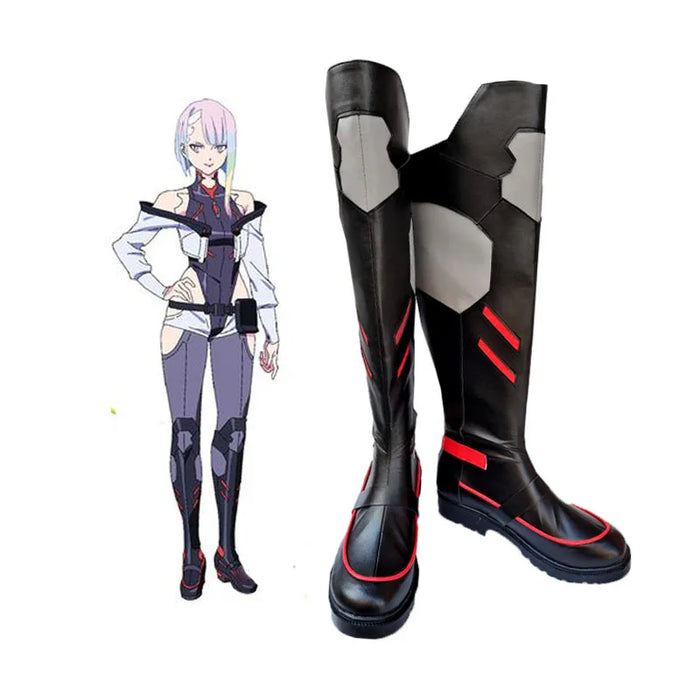 Anime Cyberpunk Edgerunners Lucy Cosplay Shoes Anime Cyberpunk Cosplay Lucyna Cosplay Boots Unisex Role Play Any Size Shoes