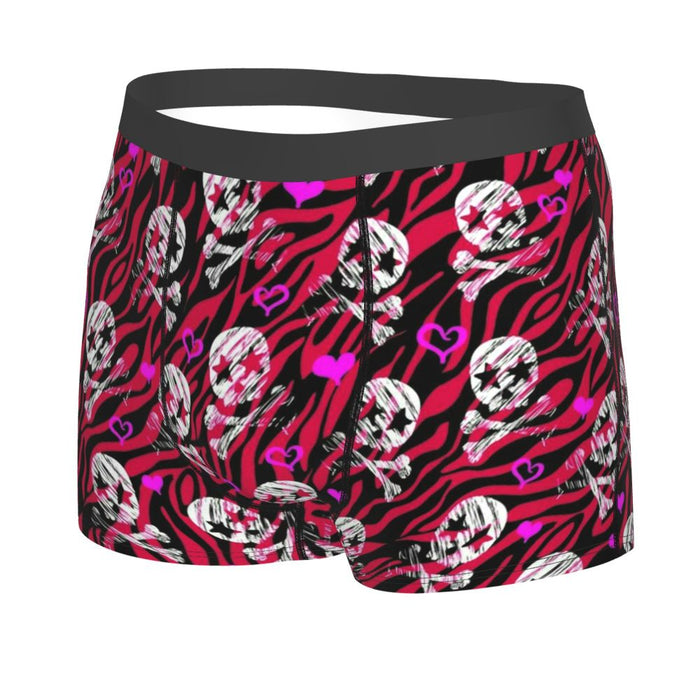 Custom Sexy Gothic Skeleton Death Skull Boxers Shorts Panties Men's Underpants Breathbale Briefs Underwear