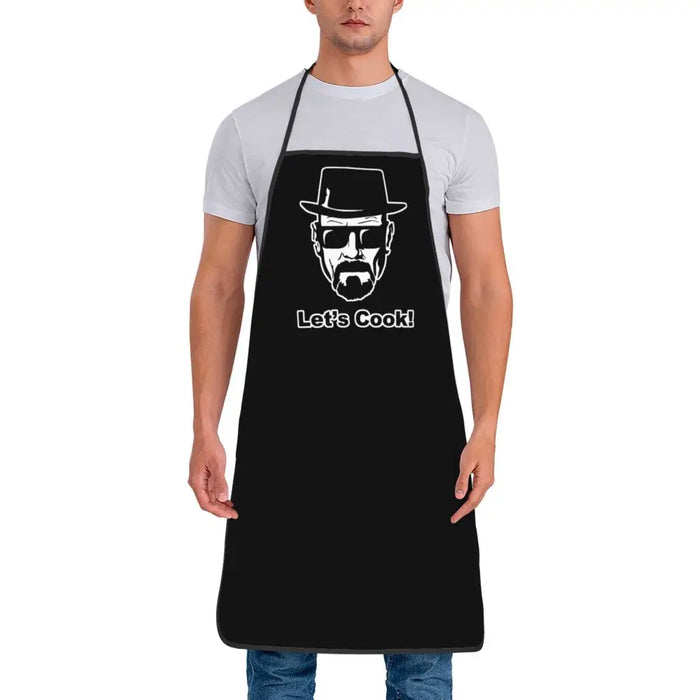 Funny Walter White Let S Cook Breaking Bad Bib Aprons Men Women Unisex Kitchen Chef Tablier Cuisine for Cooking Baking Gardening