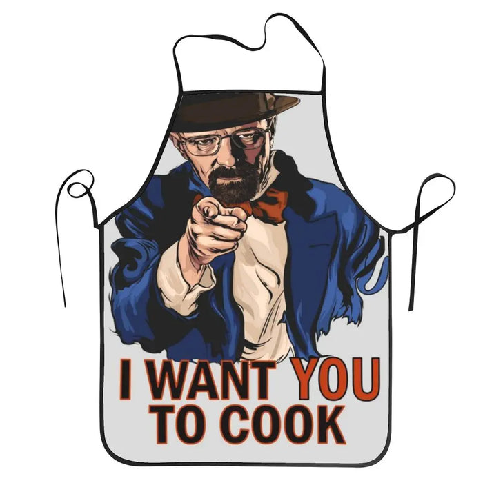 Funny Walter White Let S Cook Breaking Bad Bib Aprons Men Women Unisex Kitchen Chef Tablier Cuisine for Cooking Baking Gardening