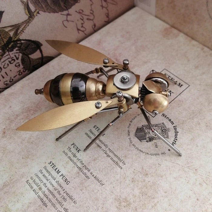 Creative Steampunk Mechanical Insect ornaments Full Metal Bee Model Feature Handmade Crafts Furnishing Home Decoration