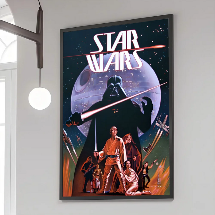 1PC S-Star W-Wars Poster Movie Sticky Posters Retro Kraft Paper Sticker DIY Room Bar Cafe Aesthetic Art Wall Painting