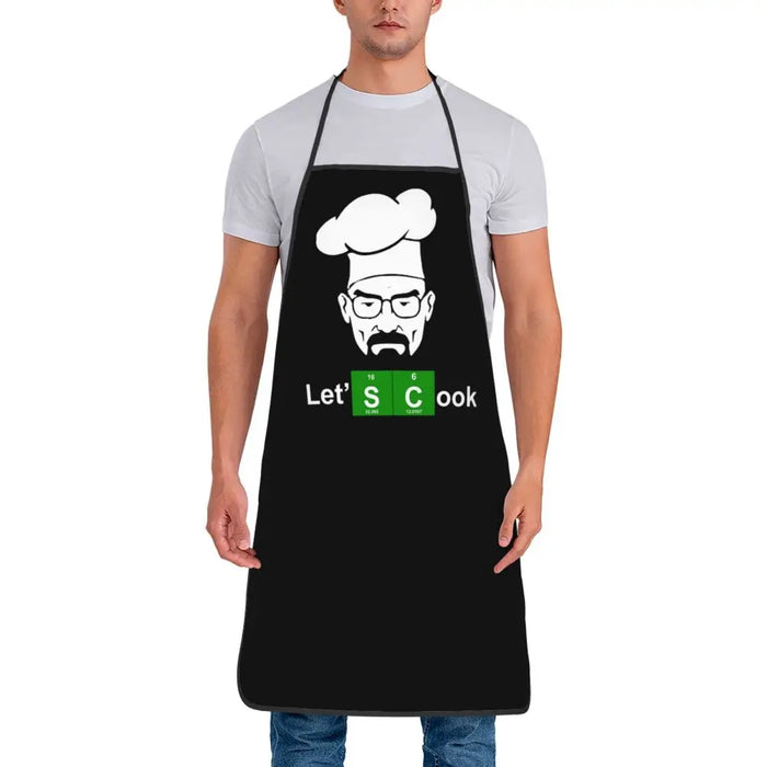 Funny Walter White Let S Cook Breaking Bad Bib Aprons Men Women Unisex Kitchen Chef Tablier Cuisine for Cooking Baking Gardening