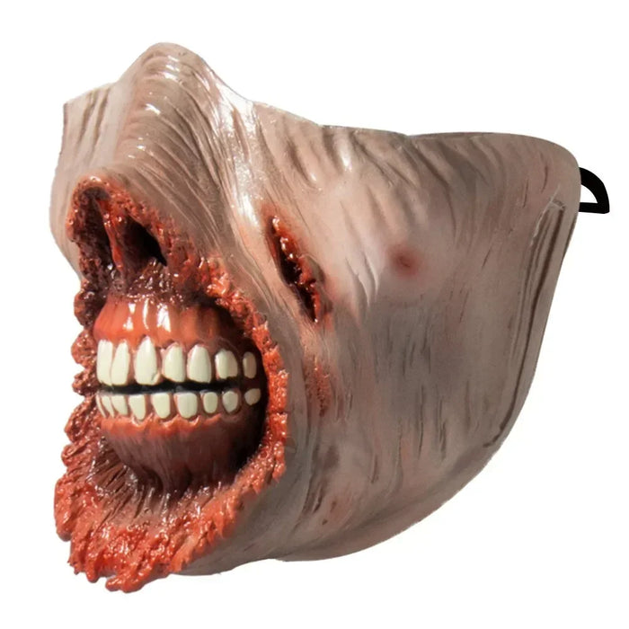 1Pc New Halloween Horror Gory Zombie Pointed Teeth Half Face Mask Mutant Zombie Latex Masks Scary Mask  Halloween Mask