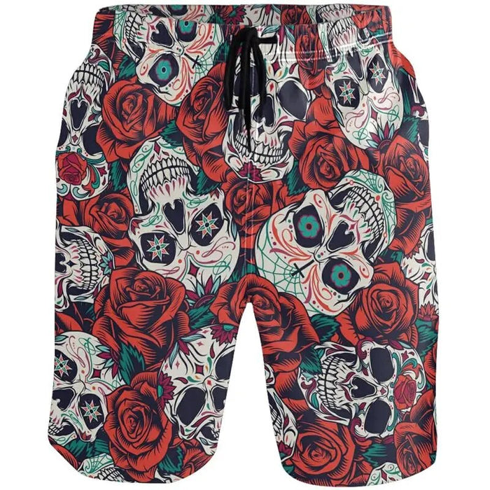 Day of dead Skull board shorts