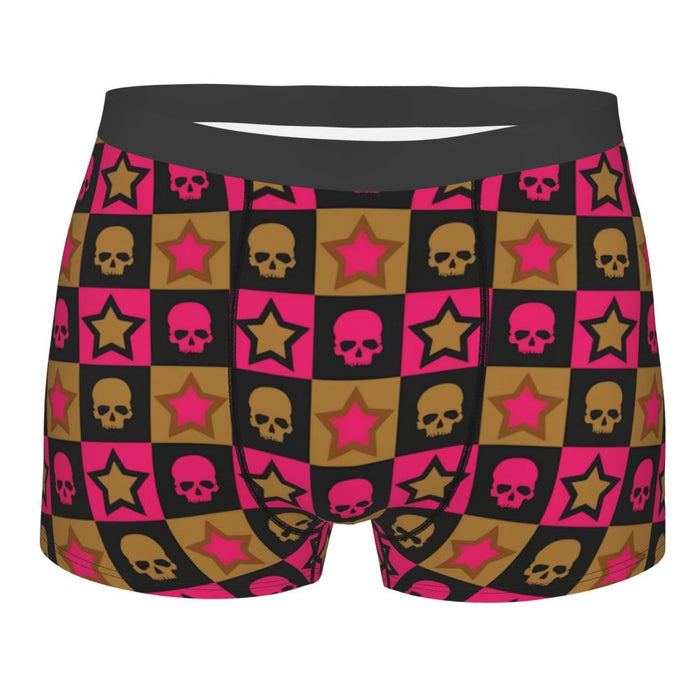 Custom Sexy Gothic Skeleton Death Skull Boxers Shorts Panties Men's Underpants Breathbale Briefs Underwear