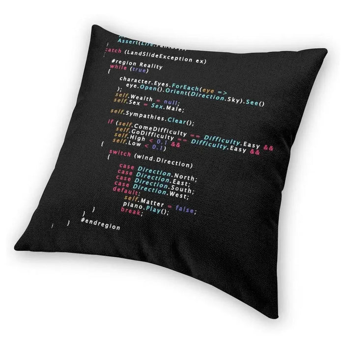 Real Life Coding Programming Cushion Cover 45x45cm Hacker Programmer Softwarea Soft Luxury Throw Pillow Case Living Room Decor