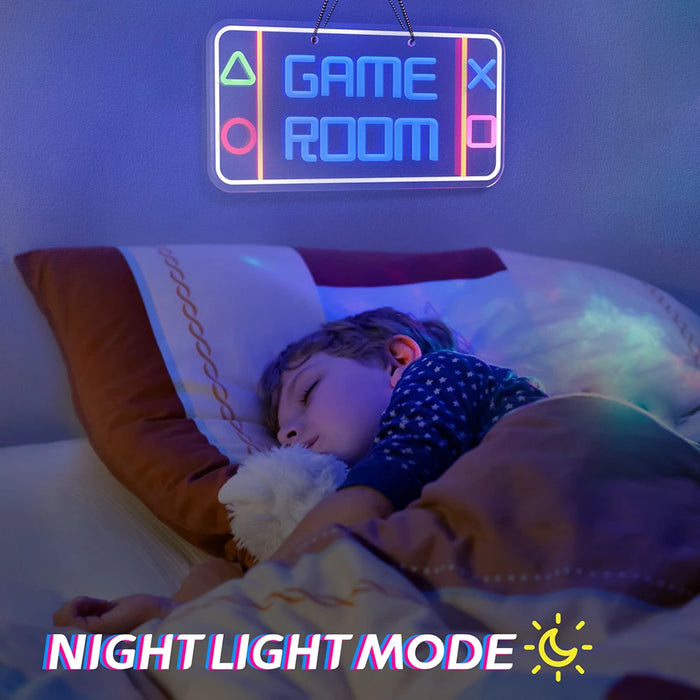 Game Room Neon Signs Wall Decor Neon Lights LED Neon Signs For Gaming Zone Night Light Boys Gift Bedroom Decoration 40x20cm