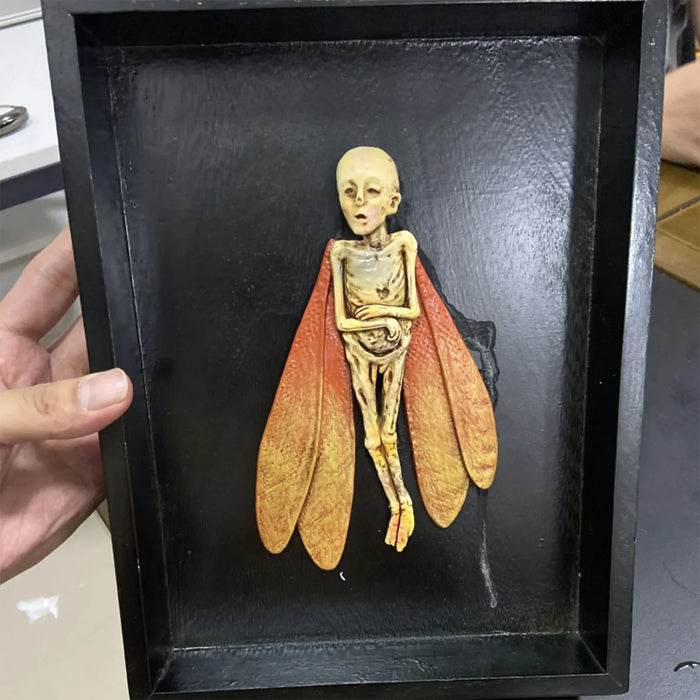 Gothic Home Decor Mummified Fairy Fairy Skeleton Witchy Decor Fairy Specimen Statue Picture Frames Display Painting