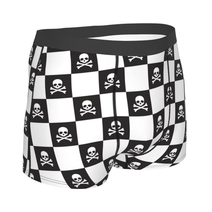 Custom Sexy Gothic Skeleton Death Skull Boxers Shorts Panties Men's Underpants Breathbale Briefs Underwear