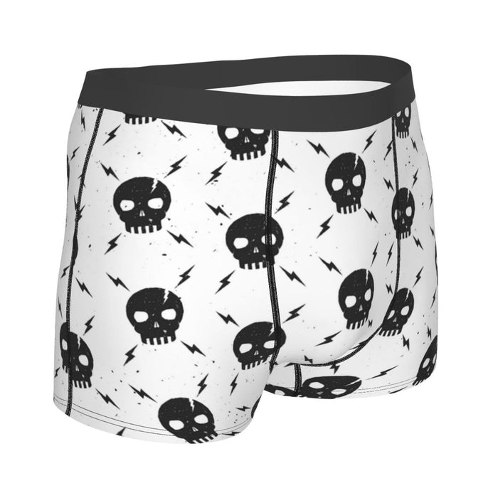 Custom Sexy Gothic Skeleton Death Skull Boxers Shorts Panties Men's Underpants Breathbale Briefs Underwear