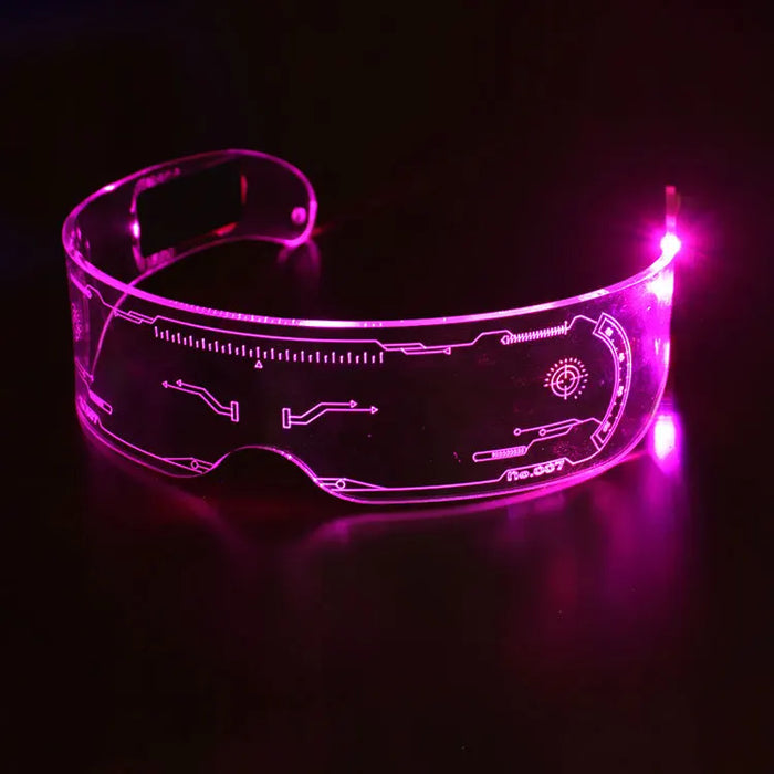 Cool Led Glasses Luminous Sunglasses Cyberpunk  flash Party Glasses Rave Neon Mask Toys Vocal Concert Decorative Glasses  DJ