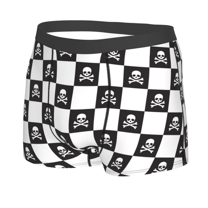 Custom Sexy Gothic Skeleton Death Skull Boxers Shorts Panties Men's Underpants Breathbale Briefs Underwear