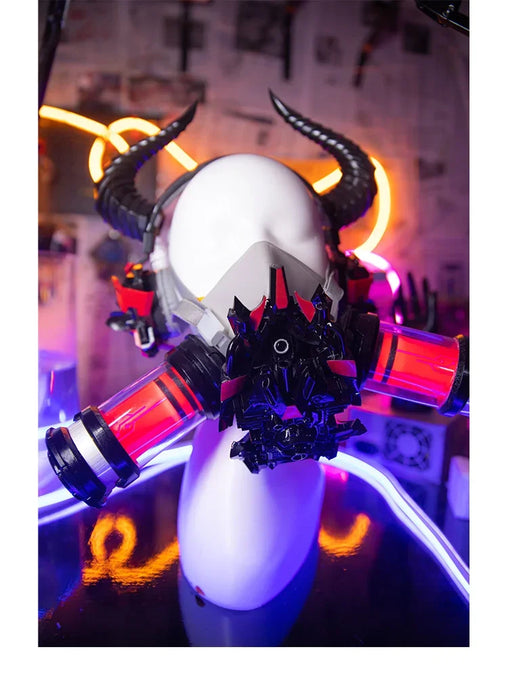 Hot Cyberpunk Luminous Gloves Ears&Headset Technological functional Headphone Headset Cosplay Prop Punk Headset Mask Gifts