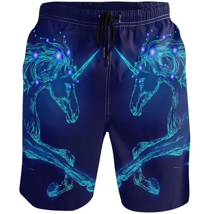 Horror Skull Graphic Shorts Pants