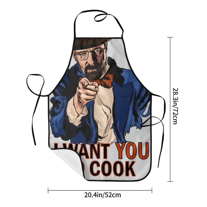 Funny Walter White Let S Cook Breaking Bad Bib Aprons Men Women Unisex Kitchen Chef Tablier Cuisine for Cooking Baking Gardening