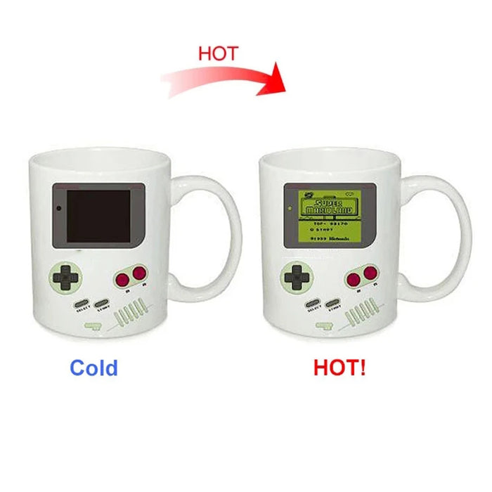 Game Machine Magic Mug Changing Color Mug Coffee Tea Mug Temperature Color Changing Heat Sensitive Cup Birthday Gifts