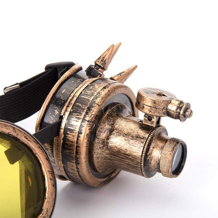 Steampunk Victorian Style Goggles, Colored Lenses & Ocular Loupe Gothic Punk Sunglasses Cosplay Eyewear