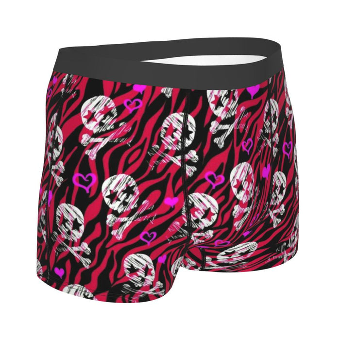 Custom Sexy Gothic Skeleton Death Skull Boxers Shorts Panties Men's Underpants Breathbale Briefs Underwear